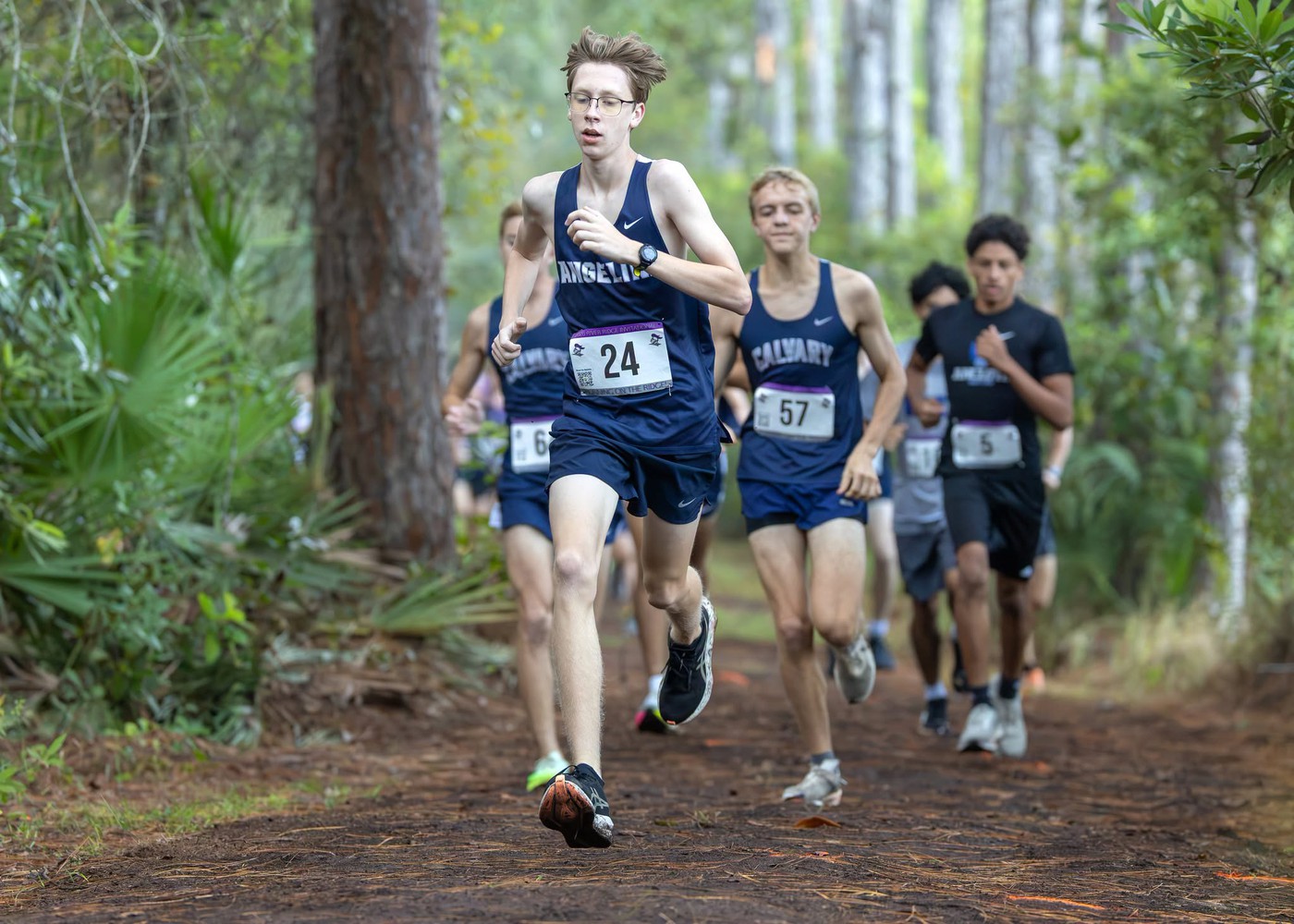 Students running. - <p>Photos from our recent cross country meet at River Ridge High School.</p>