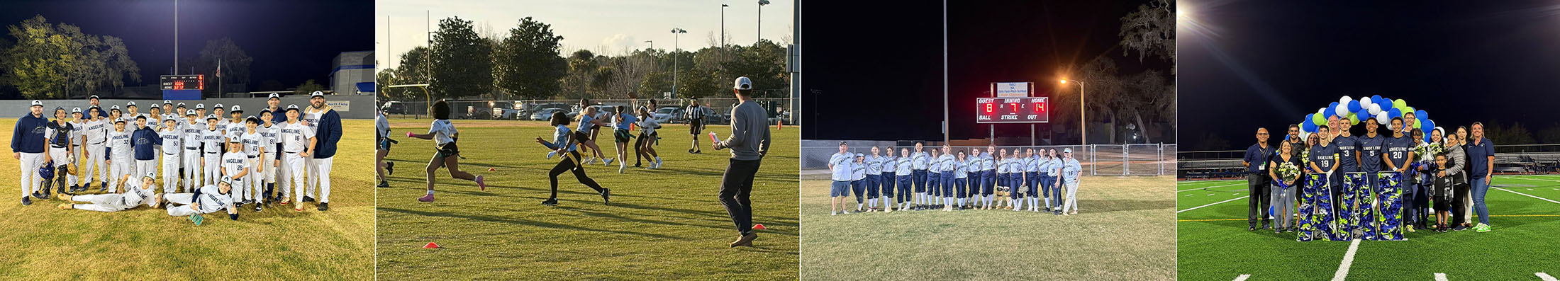 <p>Images of Angeline student athletes</p>