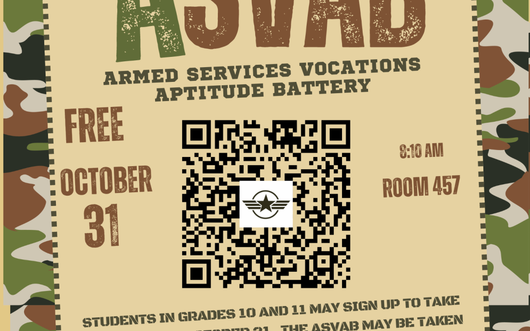 ASVAB (Armed Services Vocations Aptitude Battery) Oct 31