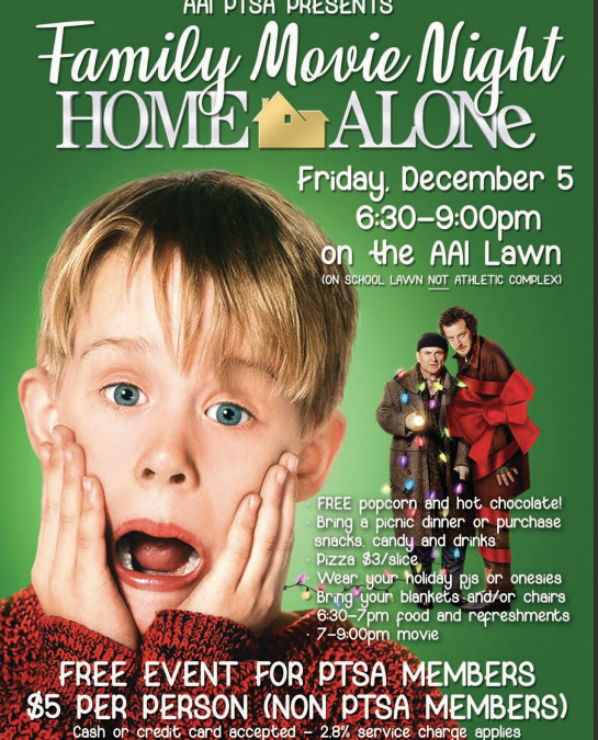 PTSA Movie Night – Friday, December 5